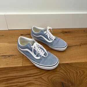 Women's Vans Old Skool Shoe Sneakers Dusty Blue Womens Size 10 Mens 8.5